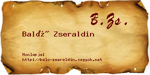 Baló Zseraldin névjegykártya